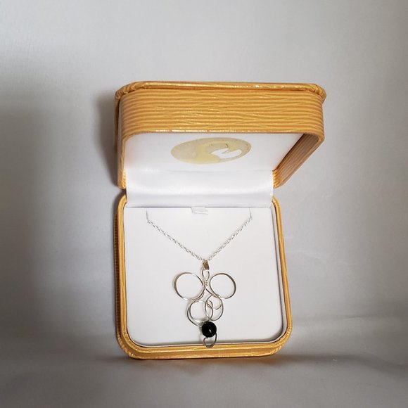 Handmade Sterling, Onyx earrings, necklace NWOT ** - Picture 4 of 5